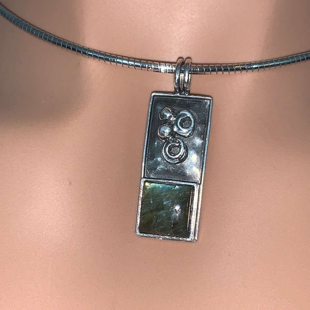Collana Lunga d'Argento 925 con Pendente di Lapislazzuli - Collane